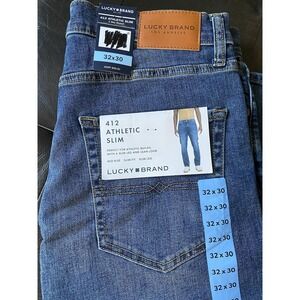 Lucky Brand Men's 412 Athletic Slim 2 Way Stretch Jeans Blue 32W x 30L